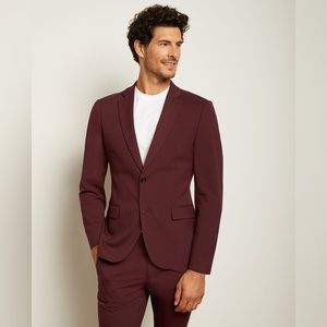 (2-Piece) INC Men's Slim-Fit Burgundy Blazer, vest and pants, Created for Macy's